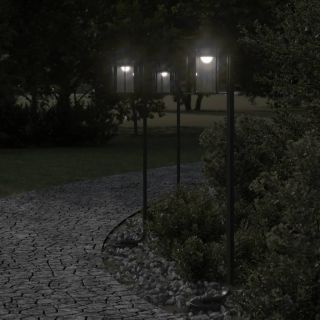 уличный фонарный столб, черный, 100 см, нержавеющая сталь