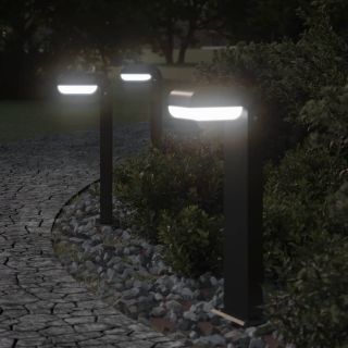 aia põrandalambid 3 tk, must, 50 cm, alumiinium