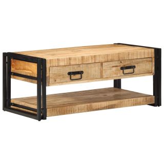 Журнальный столик 90x50x38 см. Необработанное манговое дерево.