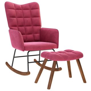 Kiiktool koos Stool veinipunane, samet