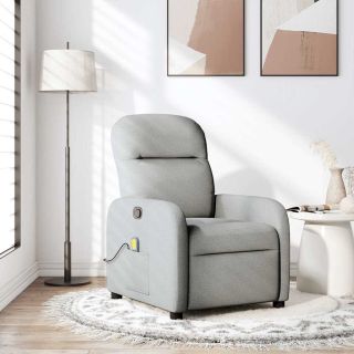 Massage Recliner Tool Cloud Grey Fabric