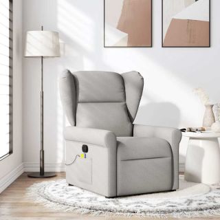 Massage Recliner Tool Cloud Grey Fabric