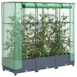 ящик для рассады с крышкой-теплицей, имитация ротанга, 120 x 40 x 123 см