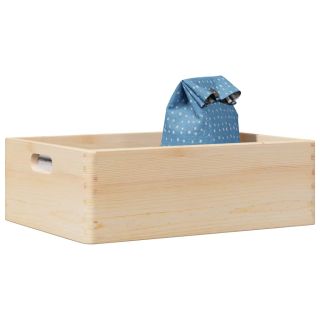 Puidust kast käepidemetega 40x30x13 cm täispuit männipuit