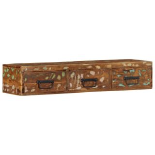 seinale kinnitatav telerikapp, 100 x 30 x 19 cm, taastatud puit