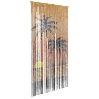 putukaukse kardin, palmipuu print, 100x200 cm, bambus