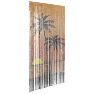 putukaukse kardin, palmipuu print, 90x220 cm, bambus
