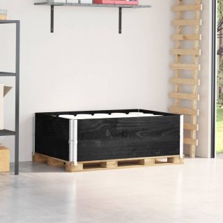 kaubaaluste ääred 2 tk, must, 120x80 cm, toekas männipuit