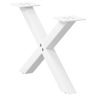 Diivanilaua jalad X-kujuline 2 tk Valge 50x(30-31) cm Teras