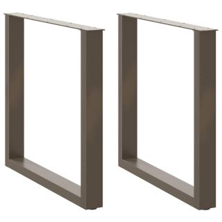 söögilaua jalad U-kujulised 2 tk, naturaalne teras, 80 x (72–73) cm, teras
