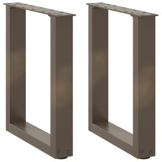 kohvilaua jalad U-kujulised 2 tk, naturaalne teras, 28 x (42–43) cm, teras