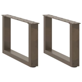 kohvilaua jalad U-kujulised 2 tk, naturaalne teras, 50 x (30–31) cm, teras