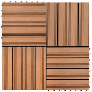 WPC plaadid 30 x 30 cm 11 tk 1m2 pruunid
