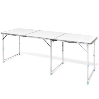 Kokkupandav matkalaud 180 x 60 cm reguleeritava kõrgusega