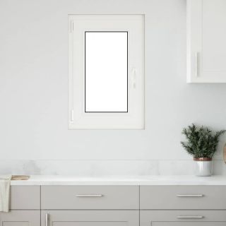 keldriaken RISOR 50 x 75 cm, kallutatav ja pöördavatav, DIN, vasakpoolne, valge