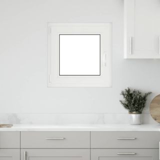 keldriaken RISOR 50 x 50 cm, kallutatav ja pöördavatav, DIN, vasakpoolne, valge