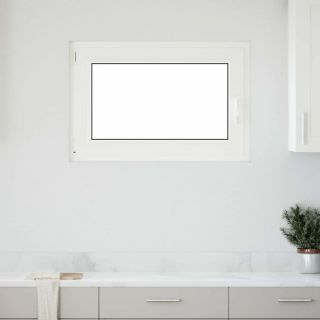 keldriaken RISOR 90 x 50 cm, kallutatav ja pöördavatav, DIN, vasakpoolne, valge