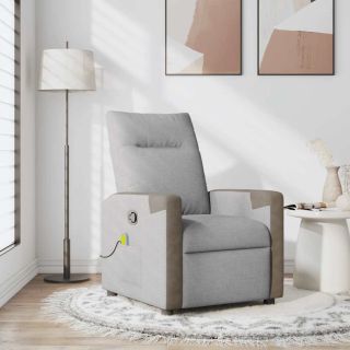 Massage Recliner Tool Cloud Grey Fabric
