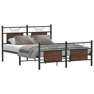 voodiraam ilma madratsita pruun tamm 150x200 cm tehispuit