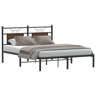 voodiraam ilma madratsita pruun tamm 140x200 cm tehispuit