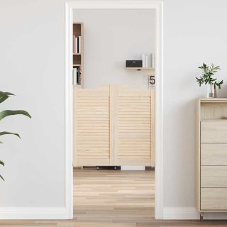 распашные двери, ламель, конструкция 1-парная 80x80 см массив сосны