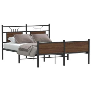 voodiraam ilma madratsita pruun tamm 140x200 cm tehispuit