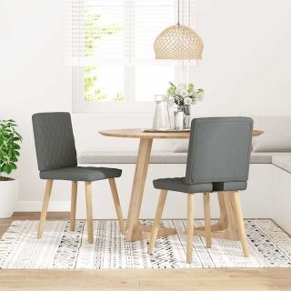 söögitoolid 2 tk, tumehall, kangas