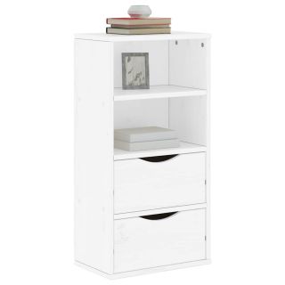 sahtlitega külgkapp ODDA Valge 40x24x79 cm täispuidust mänd