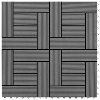Hallid terrassiplaadid 11 tk WPC 30 x 30 cm