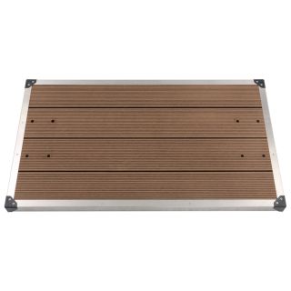 väliduši alus, WPC, roostevaba teras 110 x 62 cm pruun