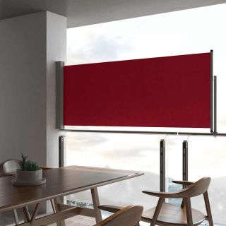 lahtitõmmatav terrassi külgsein, 100 x 300 cm, punane