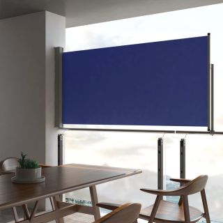 lahtitõmmatav terrassi külgsein, 120 x 300 cm, sinine
