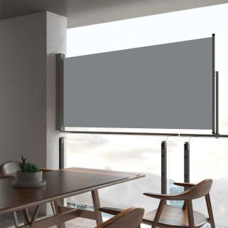 lahtitõmmatav terrassi külgsein, 60 x 300 cm, hall