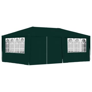 professionaalne peotelk külgseintega, 4x6 m, roheline 90 g/m²