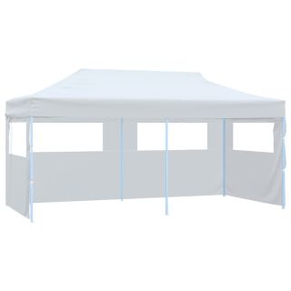 kokkupandav pop-up peotelk külgseintega, 3 x 6 m, teras, valge