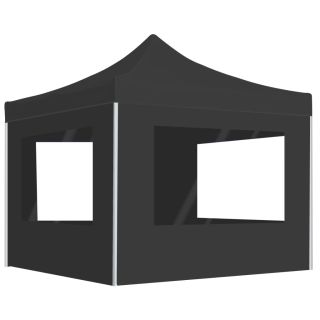 kokkupandav peotelk seintega, alumiinium, 2 x 2 m, antratsiit