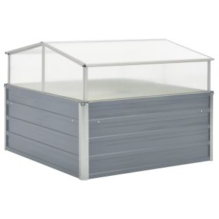 kasvuhoone 100 x 100 x 85 cm, tsingitud teras, hall