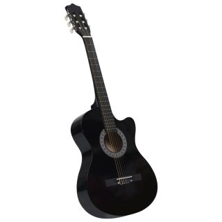Western klassikaline kitarr 6 keelega, must, 38''