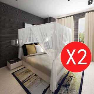 Москитная сетка на кровать с 3 отверстиями 2 шт.