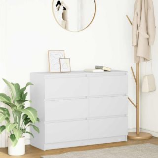 Буфет, белый, 100x35x76 см, искусственное дерево