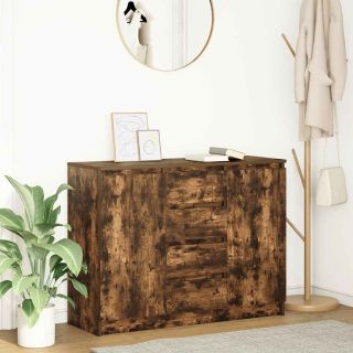 puhvetkapp sahtlitega suitsutatud tamm 100,5x35x76 cm tehispuit