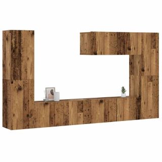 7-osaline seinale paigaldatav telerikapi komplekt Old Wood