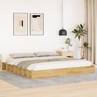 voodiraam ilma madratsita 200x200 cm Täispuidust tamm