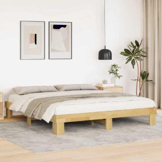 voodiraam ilma madratsita 200x200 cm Täispuidust tamm