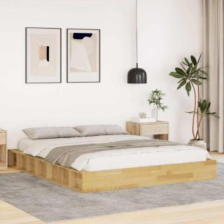 voodiraam ilma madratsita 135x190 cm Täispuidust tamm