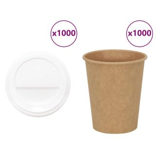 kaanega paberist kohvitassid 1000 tk 8 untsi 200 ml