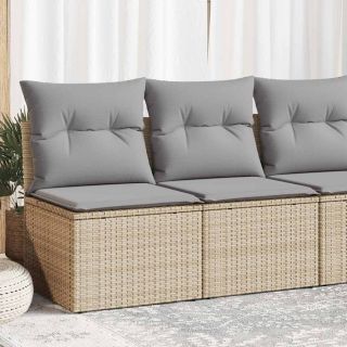 2-osaline aiadiivani komplekt patjadega, beež, rotang/akaatsia