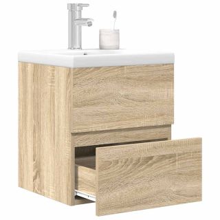 2-osaline vannitoa mööblikomplekt, Sonoma tamm, tehispuit