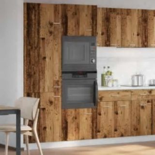 mikrolainekapp “Lyon” Old Wood 60x57x207 cm Engineered Wood
