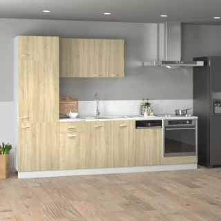 7-osaline köögikappide komplekt, “Lyon”, Sonoma tamm